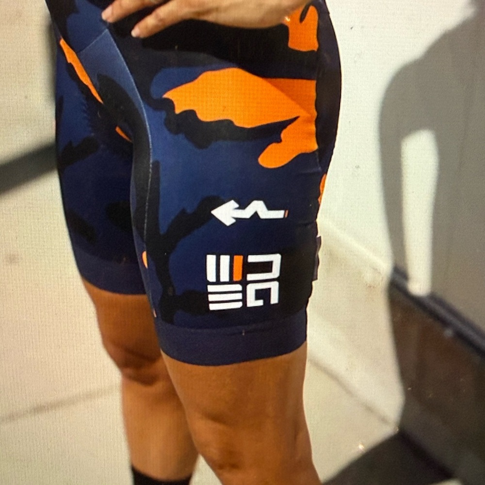 WEDŪ Navy Camo Cycling Bib Shorts